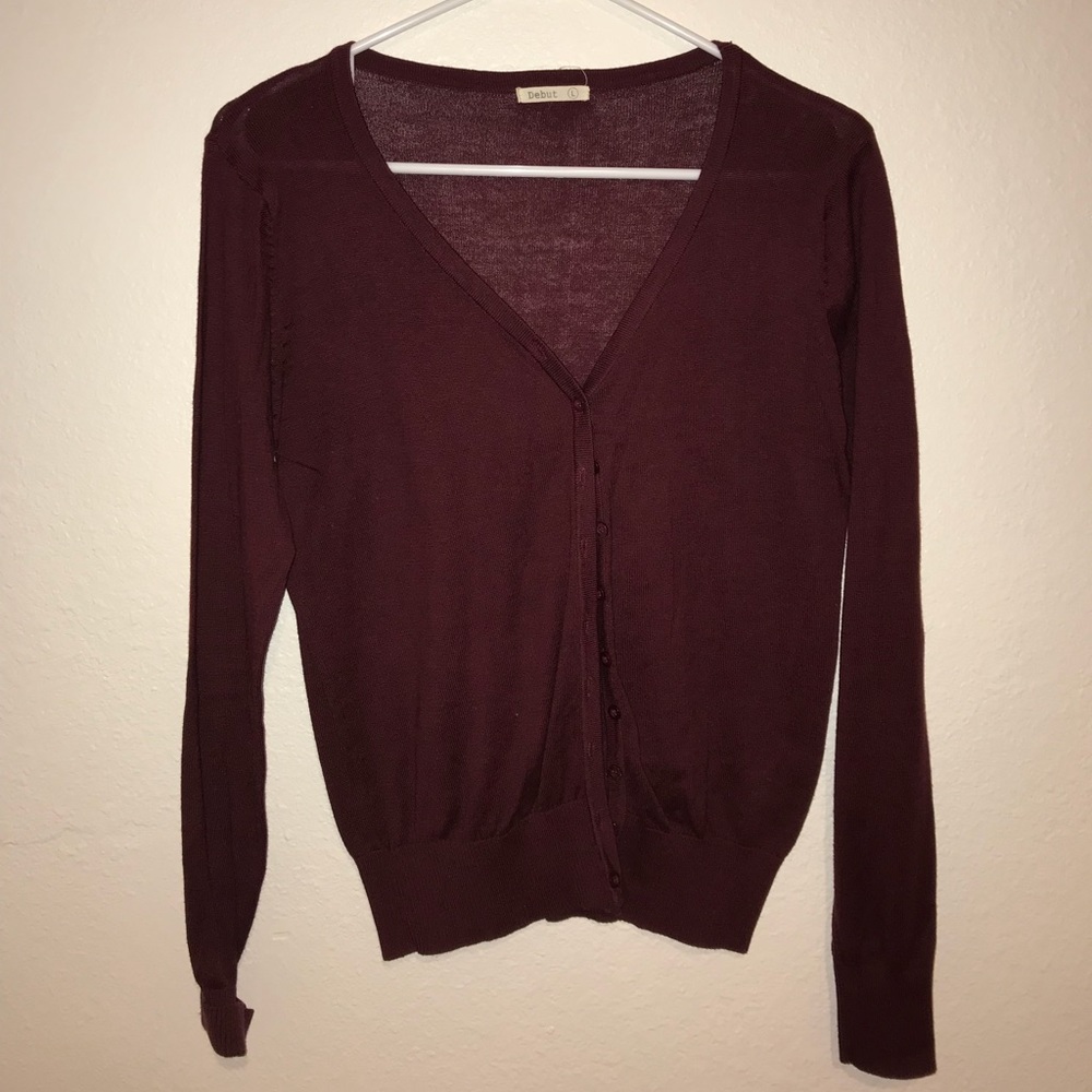 BURGUNDY CARDIGAN